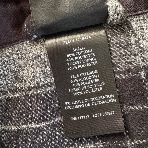 Colorado Clothing Men’s Plaid Flannel Button Up Gray- Black Shirt Sz: Large - Picture 11 of 12